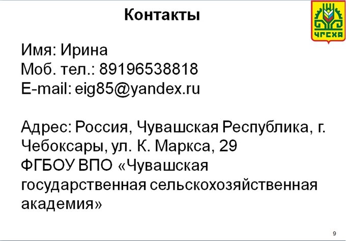 контакты