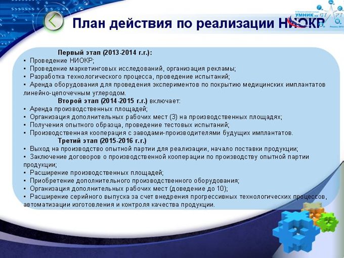 Реализация НИОКР